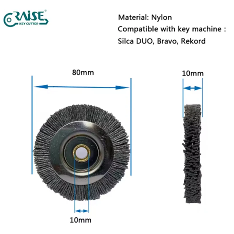 Cepillo de desbarbado compatible con la máquina clave SILCA DUO / SILCA BRAVO / SILCA REKORD