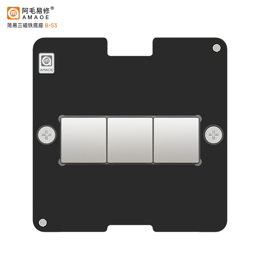 AMAOE TV EMMC 4 IN 1 Reballing Stencil Jig Platform with Net Location Board Magnetic Base for BGA153 169 Motherboard Repair Tool