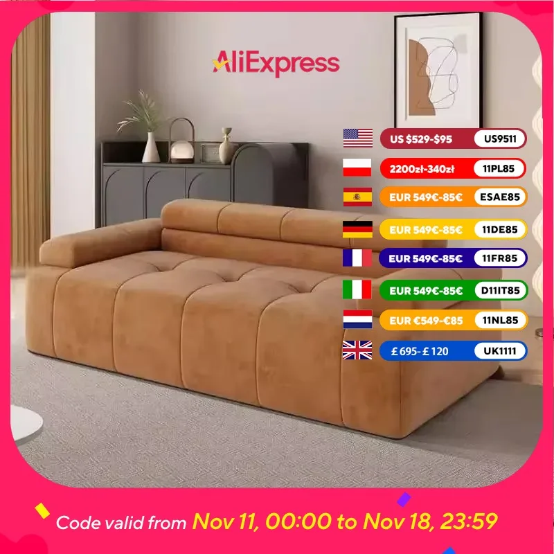 

Large European Compressed Sofas Brown Armrest Soft Lazy Boneless Compressed Sofa Salon Bedroom Wohnzimmer Home Furniture