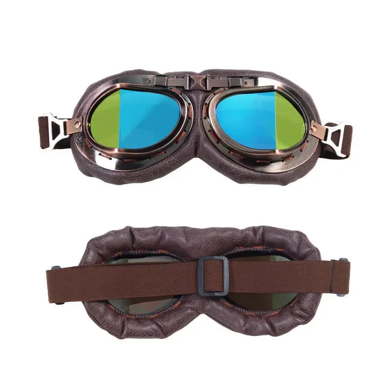 Motorcycle Retro Harley Glasses Riding Electric Vehicle Off Road Motorcycle Goggles Flying Sandproof Knight Windshields