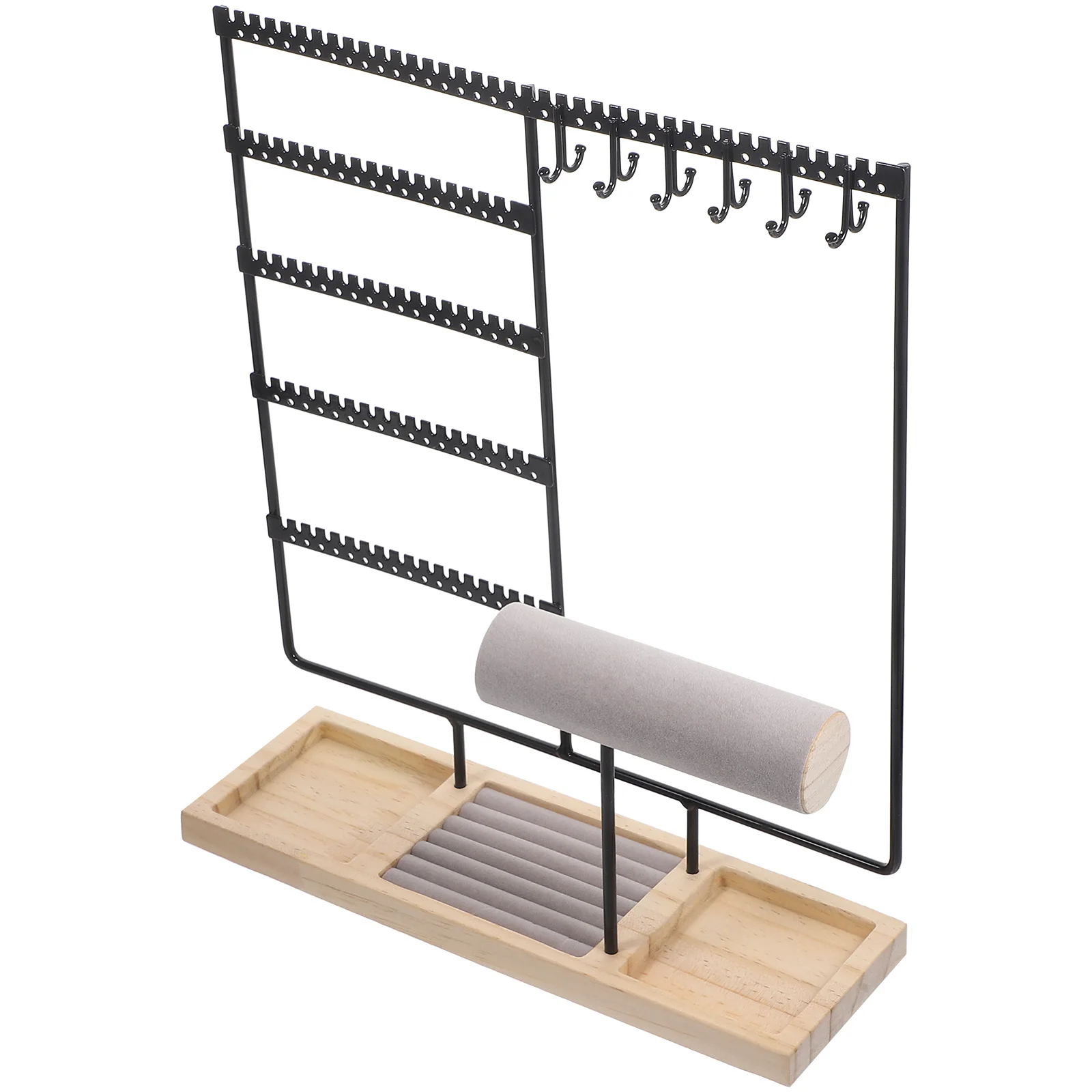 

Black Iron Display Stand Necklace Storage Earring Holder Organizer Rack Earring Holder Organizer Home Supplies Multi Layer
