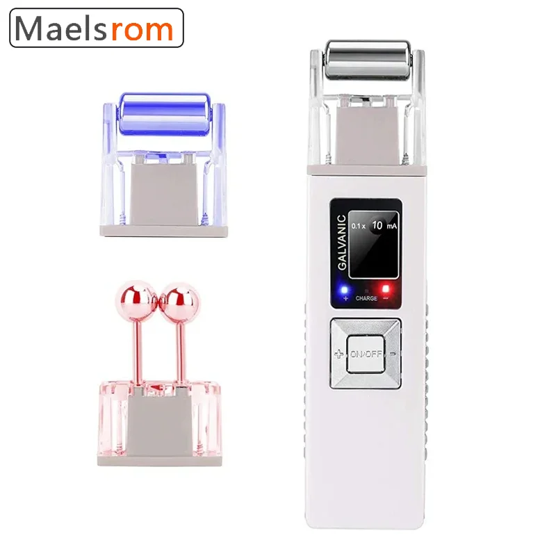 Dispositivo Facial de microcorriente, máquina galvanica reafirmante de la piel con rodillos de masaje para uso doméstico y en salón, masajeador de Estiramiento Facial antienvejecimiento