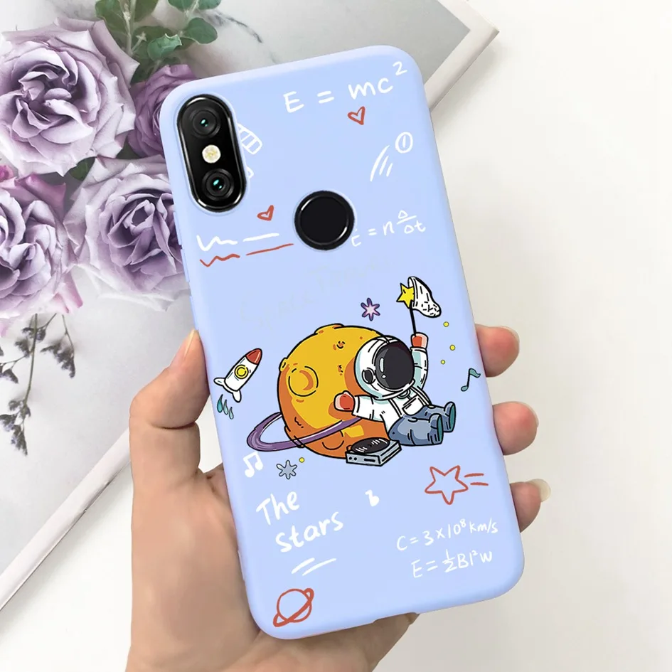 حافظة رائد فضاء لطيفة لهاتف Xiaomi Redmi Note 5 6 Pro غطاء من السيليكون الناعم لهاتف Xiaomi Redmi Note 6 Pro Funda Note6 Note5 المصد #3