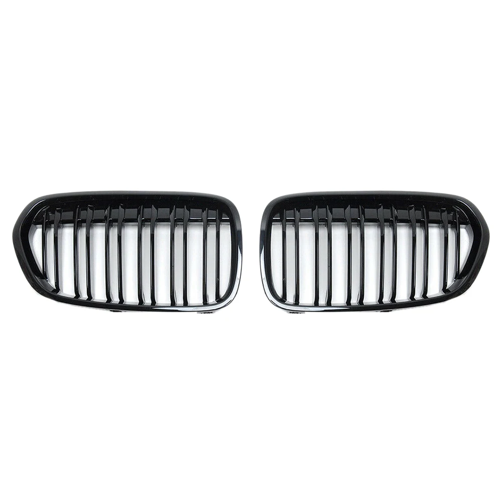 Car Two Line Front Bumper Kidney Grille Mesh Grill For-BMW 1 Series F52 4D 2016- 2020