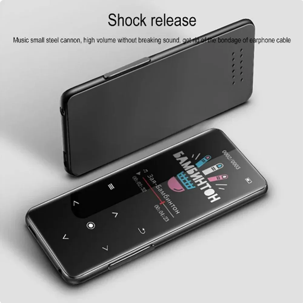 

A20 MP3 MP4 MP5 Музыкальный плеер Bluetooth 5.2 Динамик Микрофон Сенсорная клавиша FM Радио Видеорегистратор Воспроизведение электронной книги HIFI Metal Walkman Электронная книга