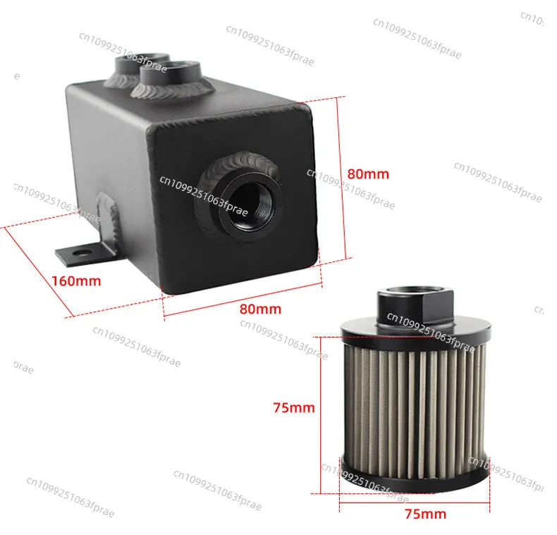 1L square oil breathable pot square welding oil pot with mushroom head air filter oil and gas separator