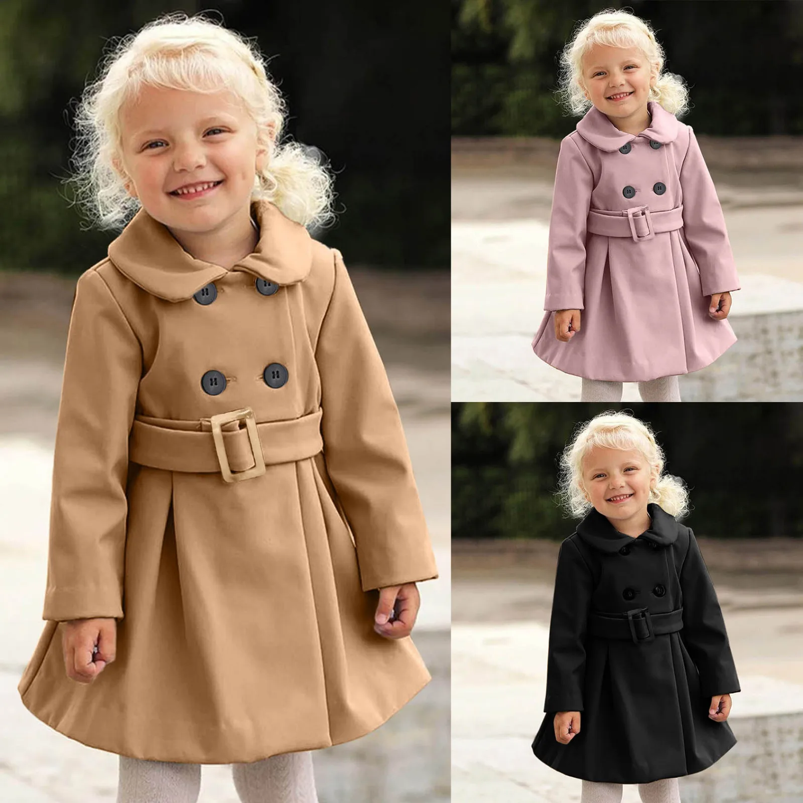 Toddler Girls Winter Windproof Coat Jacket Kids Warm Fleece Outerwear Jacket Children Coats Winter Girls Small Jacket