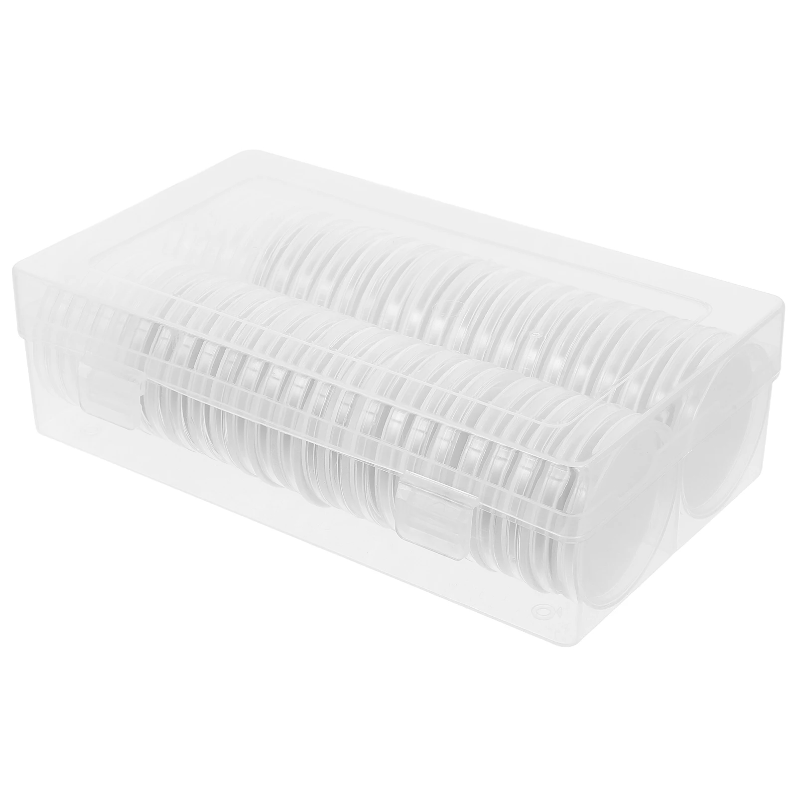 

1 set 1 Set Plastic Coin Holder Transparent Coin Storage Box Round Organizer For Collectors Protector Container Case