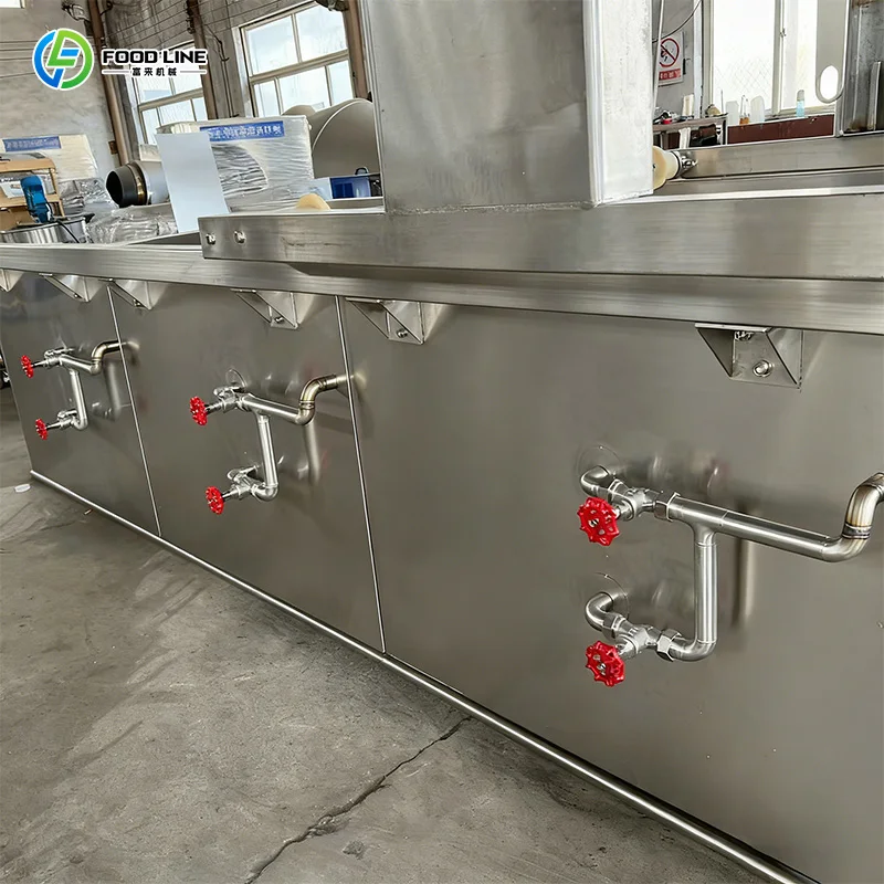 Continuous Conveyor Braising Equipment for Soy Sauce Chicken Braised Duck Industrial Meat Stewing Machine Factory Customize