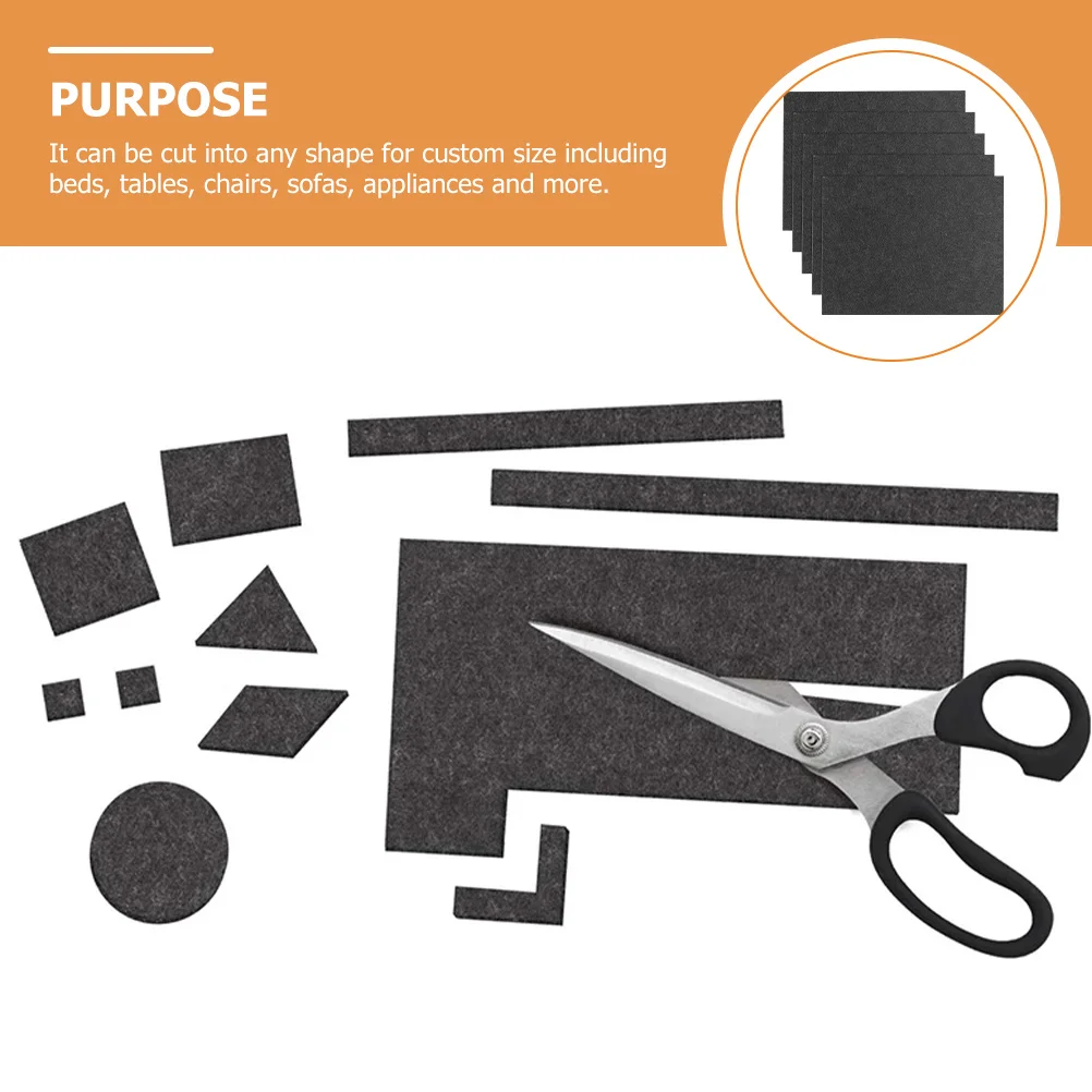 

5Pcs Furniture Pads Multi-Use Cuttable Adhesive Felt Pads for Chairs Tables Sofas Floor Protection Furniture Sliders
