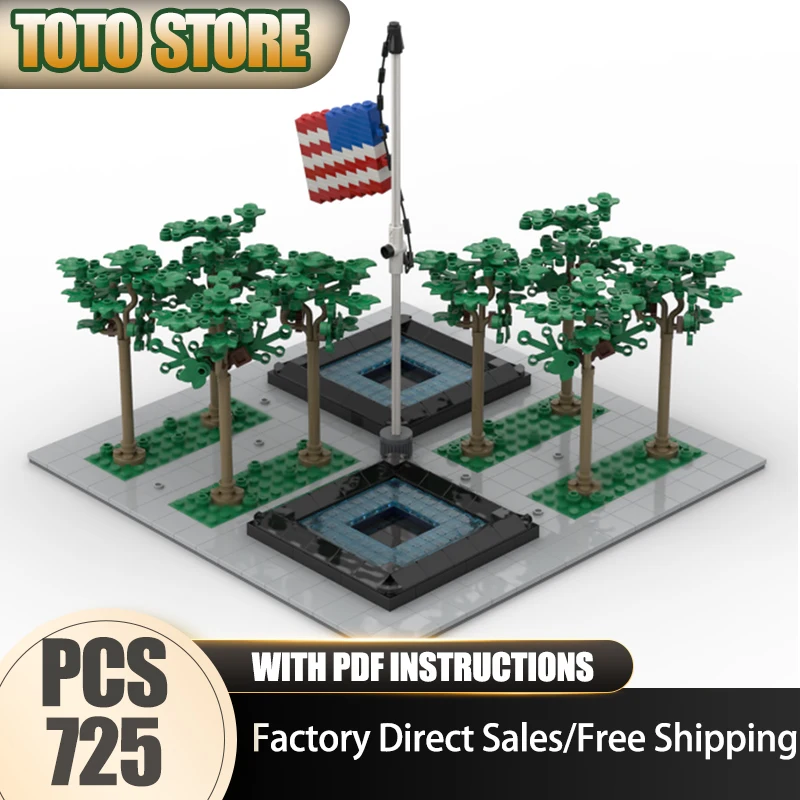 

Модель City Street View Moc Building Bricks 9/11 Мемориальная модель Технология Модульные блоки Игрушки DIY Сборка Рождественский набор Подарки