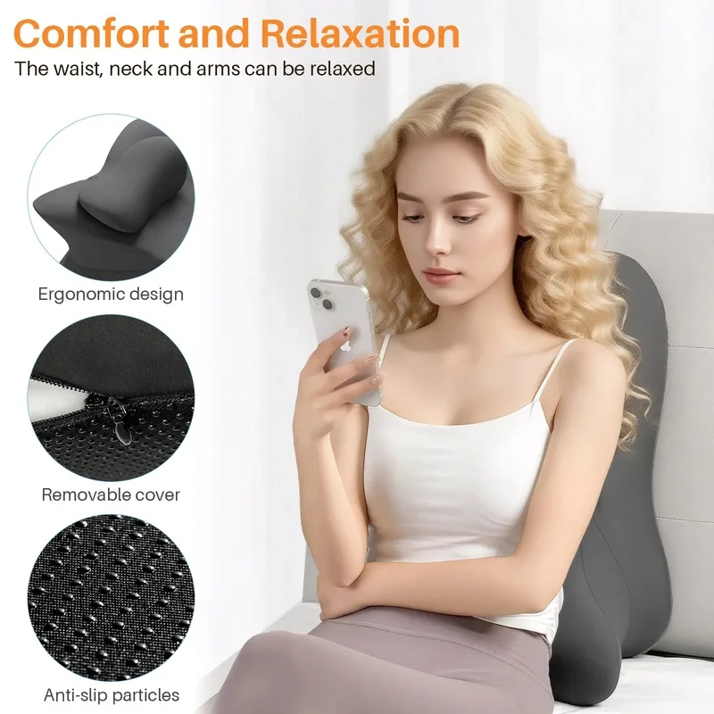 Prone Support Memory Foam Wedge Pillow, Ergonomic Multi-Position Cushion with Removable Washable Cover for Indoor Relaxation