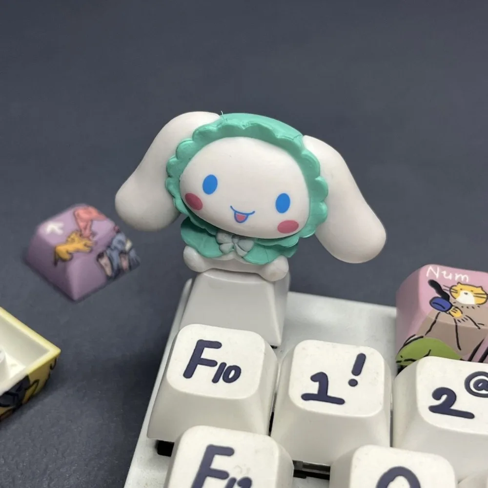 New Sanrio anime DIY big ears Cinnamoroll personalized keycap cartoon mechanical keyboard ESC high-looking white dog keycap gift