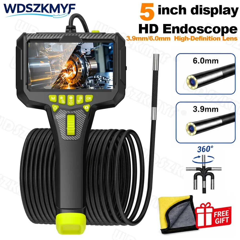 3.9mm/6.0mm Lens Portable Borescope 360° Rotatable IP67 Waterproof 5