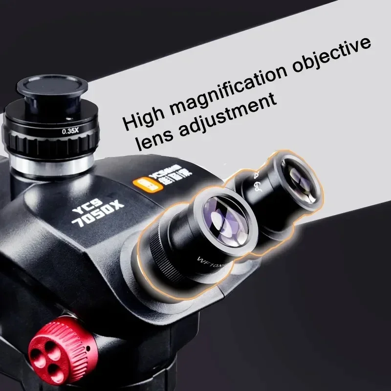 YCS 7050X Trinocular Stereoscopic Microscope Can Connect Camera for Mobile Phone Motherboard IC PCB Welding Repair Tool