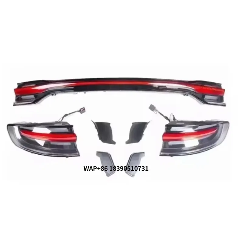 Pair Dynamic LED Taillight Assembly Upgrade for Macan 2014-2017 Rear Lamp Tail Lights Through Type Car Lamps