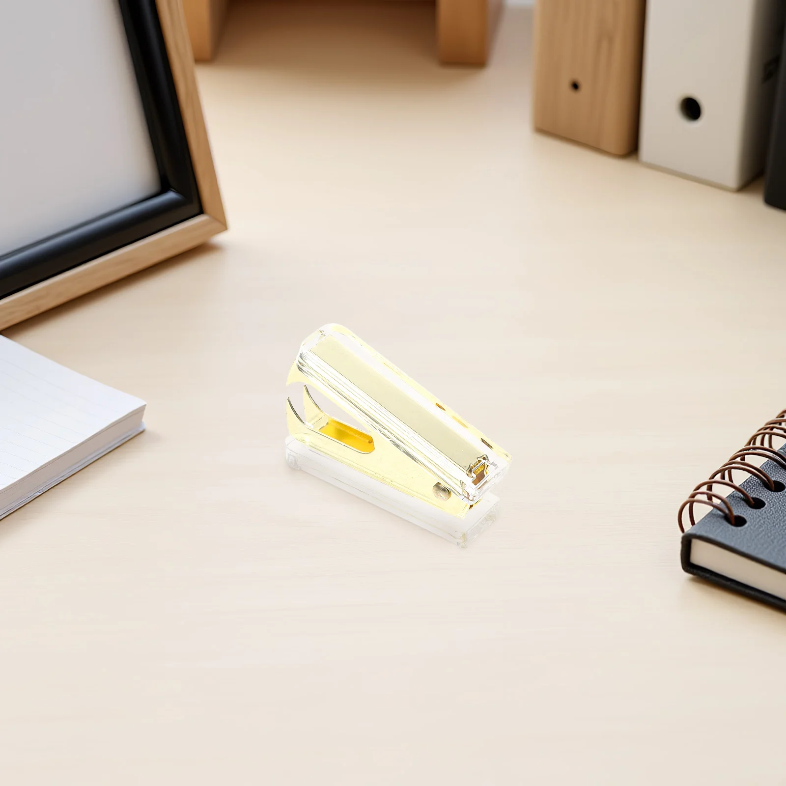 

3Pcs Transparent Acrylic Staple Remover with Gold Accents Modern Desk Tool for Office Home School Use Clear Stapler Removal