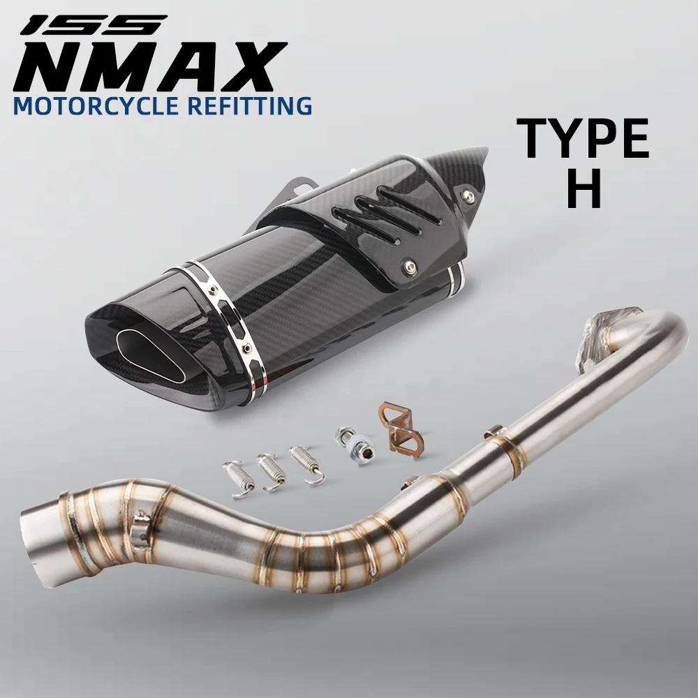 Full System For NMAX 125 155 NMAX125 NMAX155 2014 - 2017 Motorcycle Exhaust Escape Modify Front Link Pipe