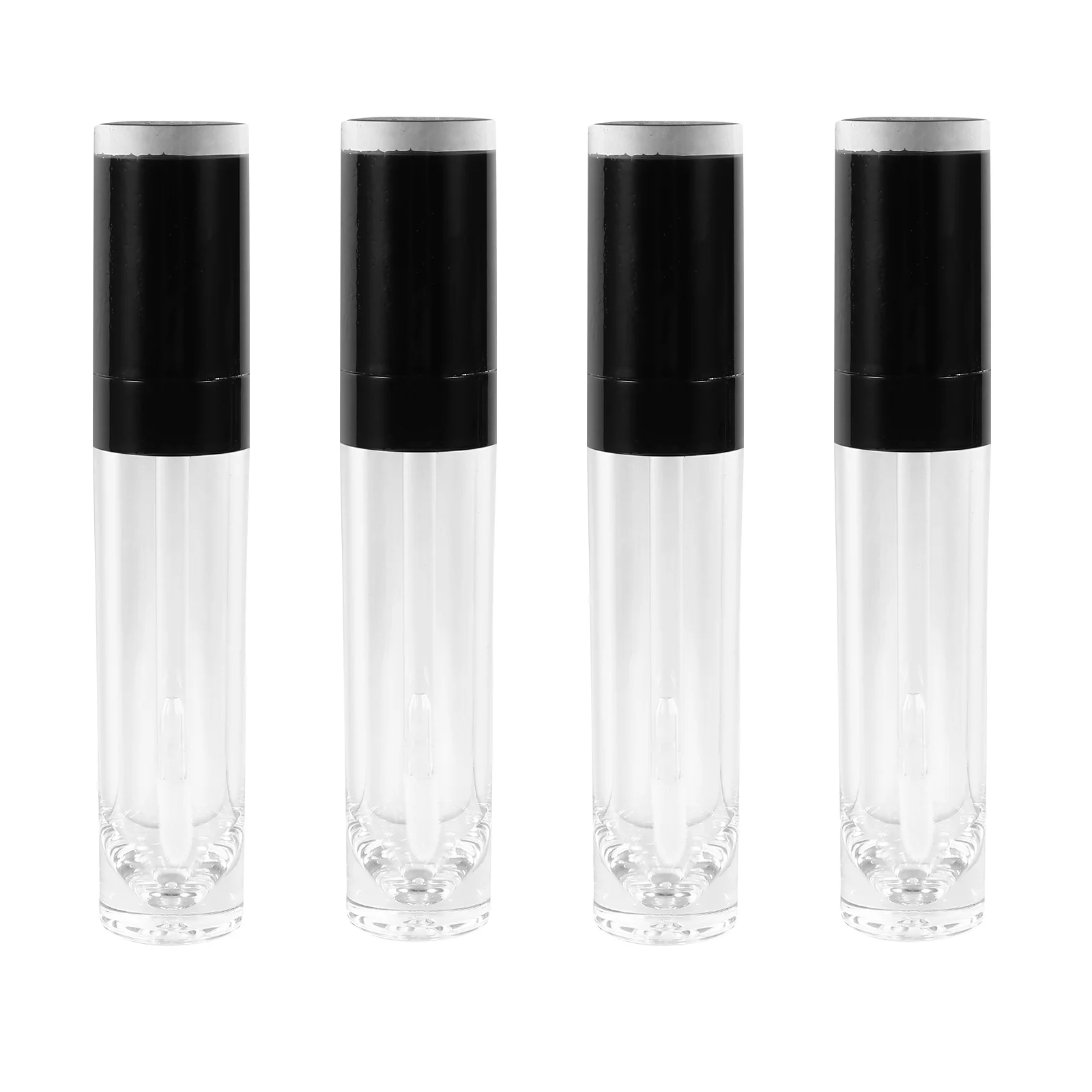 4 Pcs Empty Tube of Lip Gloss Laboratory Clear Tint Bottles Small Holder Organizer Filling