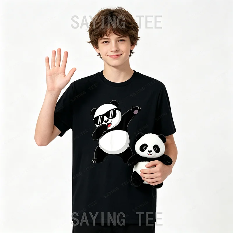 Lustiges Panda-Motiv für Männer, Frauen, Jungen, Panda-Liebhaber T-Shirt Y2k Niedliches Bestes Bären-Kostüm Kleidung für Söhne Geburtstag Neuartiges Geschenk T-Shirts – Detail 6