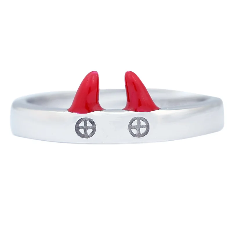 Anime Chainsaw Ring Power Blood Demon Adjustable Finger Rings for Women Men Cosplay Jewelry Accessories Gift