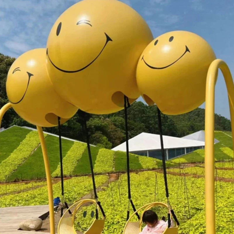 

Large outdoor swing check-in swing chair circular cartoon children's playground decoration