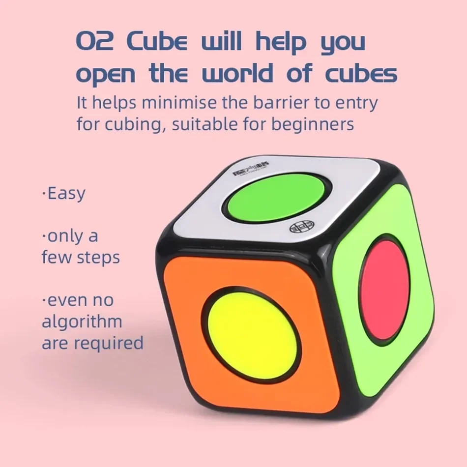 QiYi Finger Decompression O2 Cube Standard 1x1 Magic Cubes Puzzle Spinner  Speedcube  Educational Toy for Children Kids Gift Toy