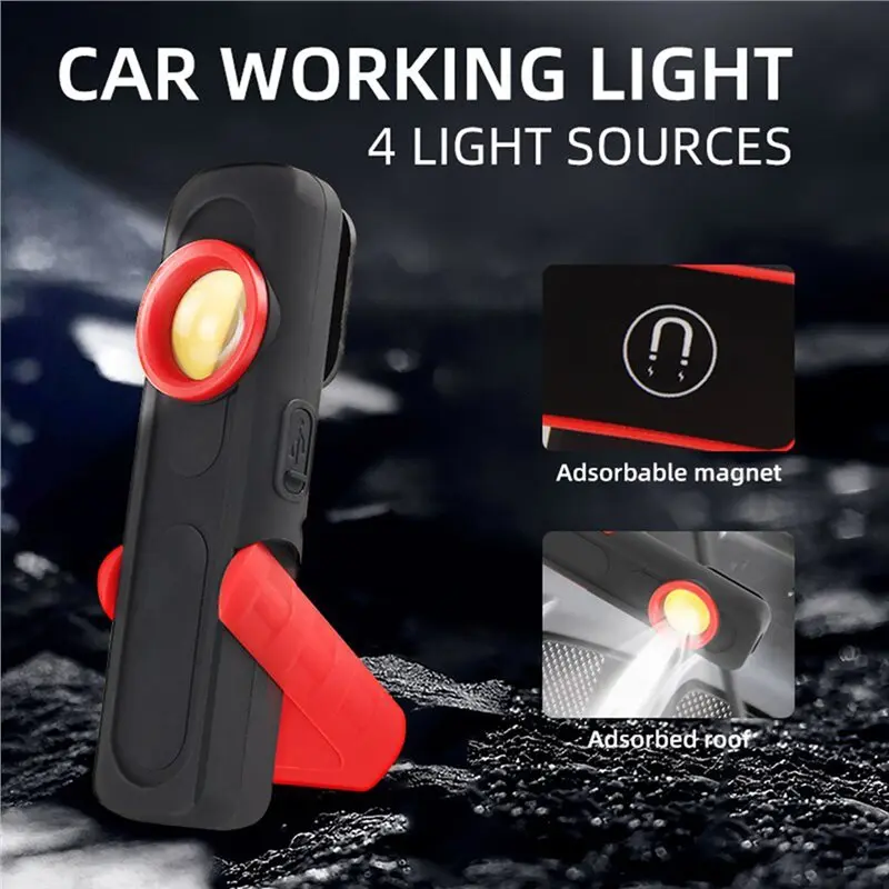 A41I Car Detailing Tools Auto Repair Working Light Car Paint Finish Lamp Scan Swirl Magnetic Grip Multifunction