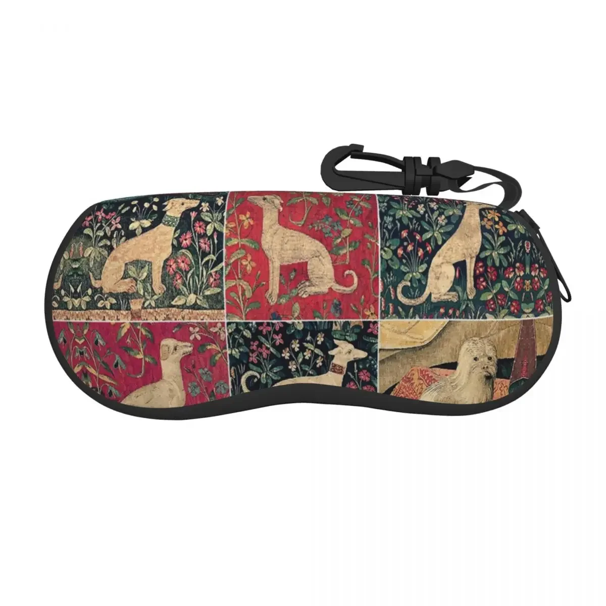 Custom Medieval Greyhound Glasses Case Fashion Whippet Sighthound Dog Shell Eyeglasses Case Sunglasses Box