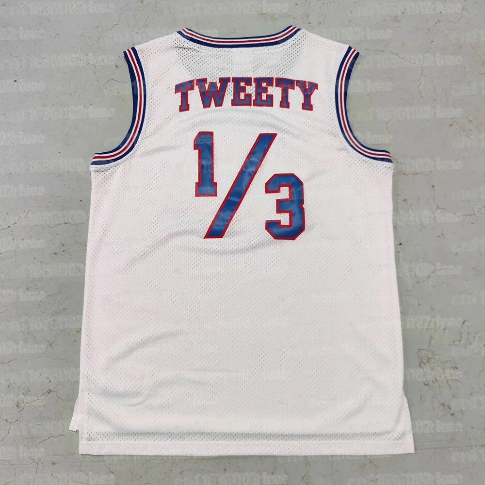 2026 Trillast Space Jam Bugs 1 Lola 10 Murray 22 TAZ D. Duck 2 White Tune Squad Basketball Tanktop 3D-gedrucktes Familien-Top – Detail 5