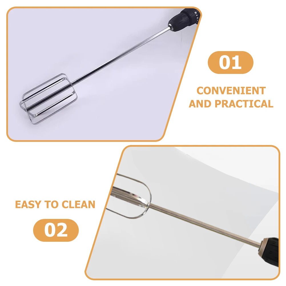 

Stainless Steel Stirring Rod for Hot Pot Meat Mixer Whisk Manual Paste Whisk Kitchen Tools Non-Slip Cookware Utensil