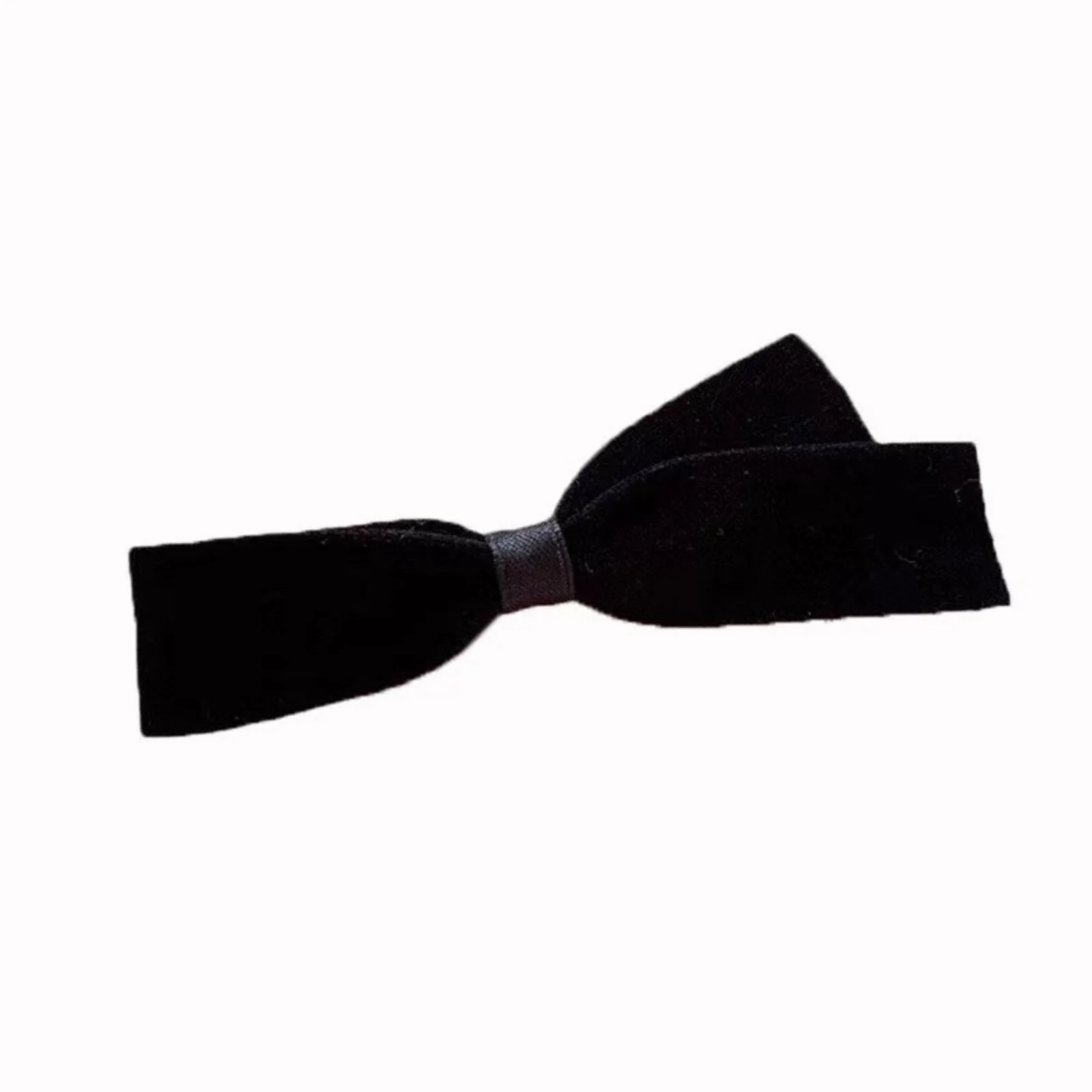 2PCS Simple Temperament Black Velvet Bow Hair Clip Side Clip Side Hair Card Female New Duckbill Clip Headdress Hair Accessories image 6