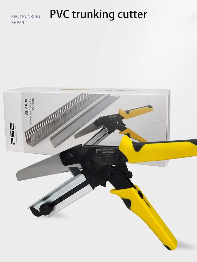 Pvc Wire Slot Ferramenta de Corte Braçadeira Plástica Trunking Shear Ângulo Ajustável Tesoura 45 90 Graus Comprimento do Produto 280 mm Vsj110xc