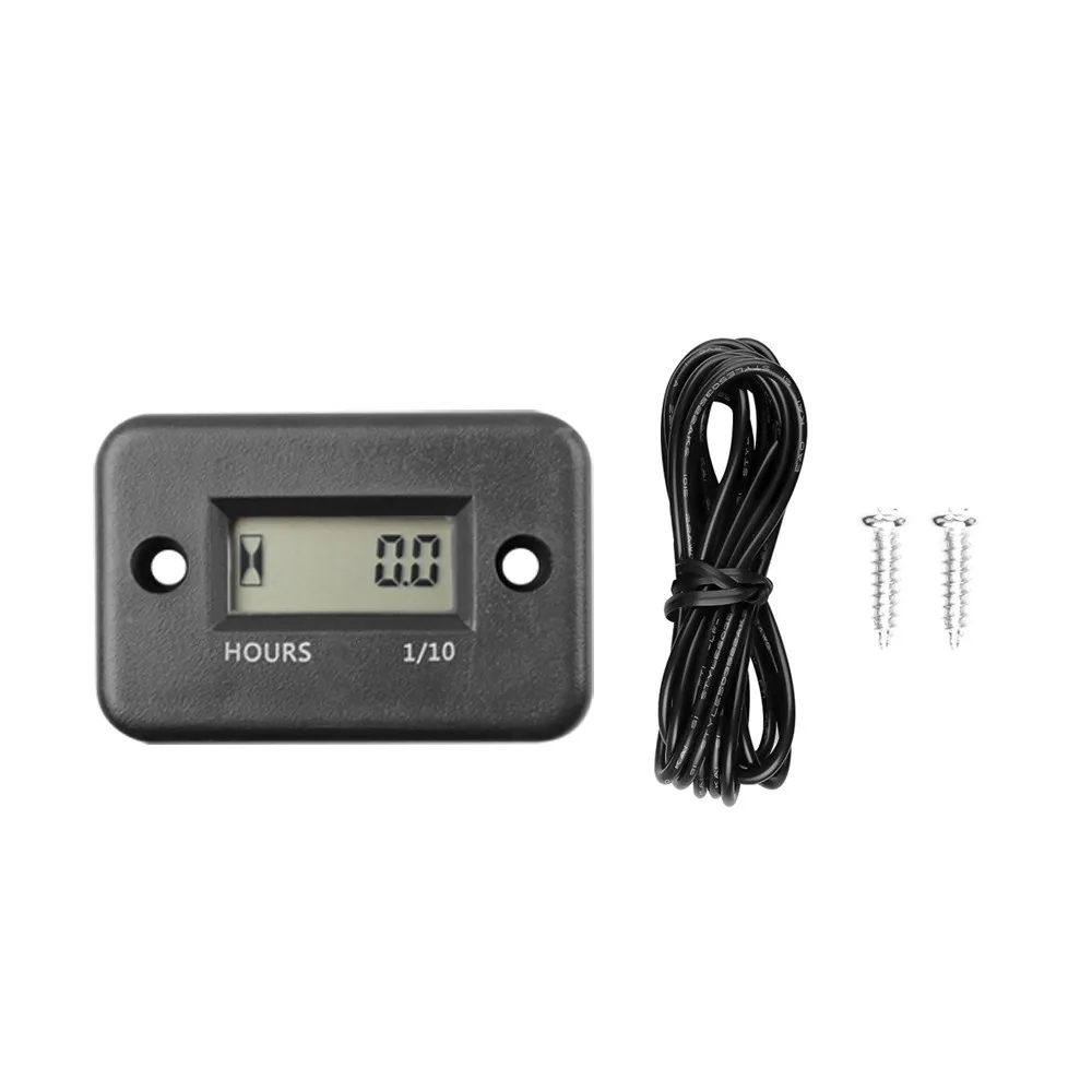 Waterpoof Engine Digital Hour Meter LCD Display Gas Engine for Motocross Bike Motorcycle Lawn Mower Chainsaw ATV Snowmobile