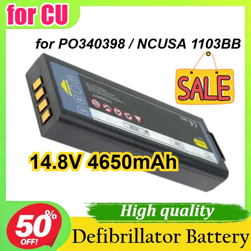 

PO340398 / NCUSA 1103BB 14.8V 4650mAh for CU NF1200 Defibrillator Li-ion Replacement Battery