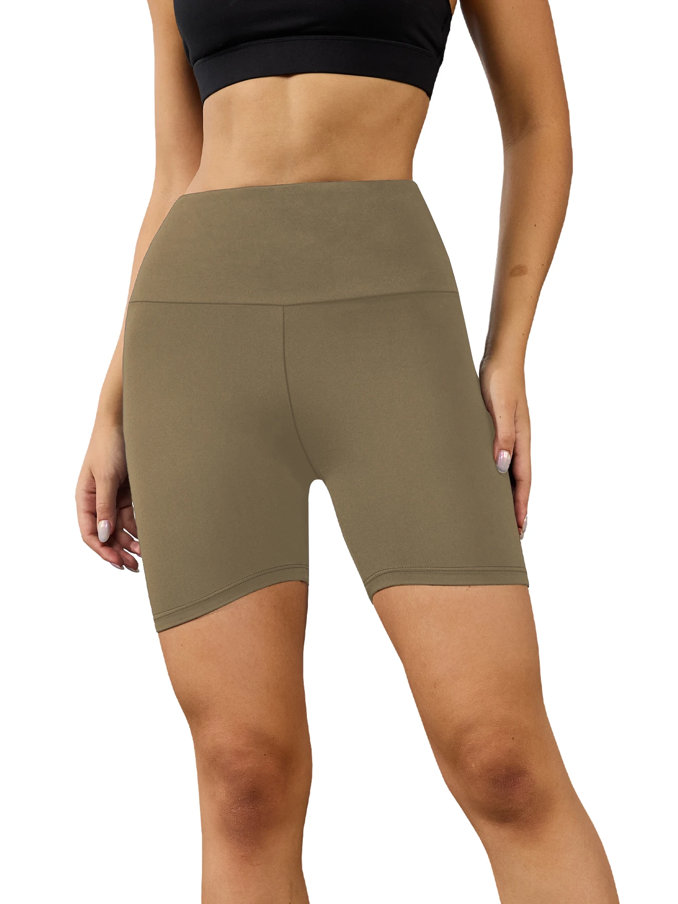 High Waist Yoga Shorts for Women Biker Style Super Soft No See Through Workout Running Home Wear