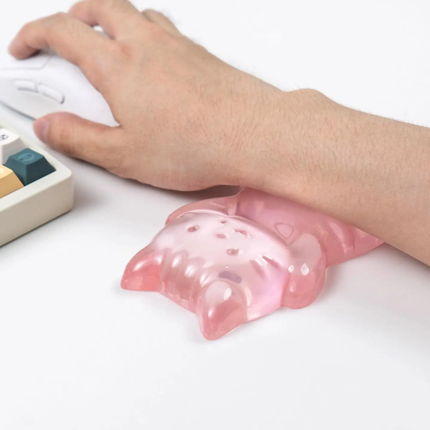 

Эргономичная силиконовая гелевая подставка для мыши, розовая, прозрачная, милая, кошачья мышь, подставка для запястий для комфорта и поддержки клавиатуры для игр напечатать