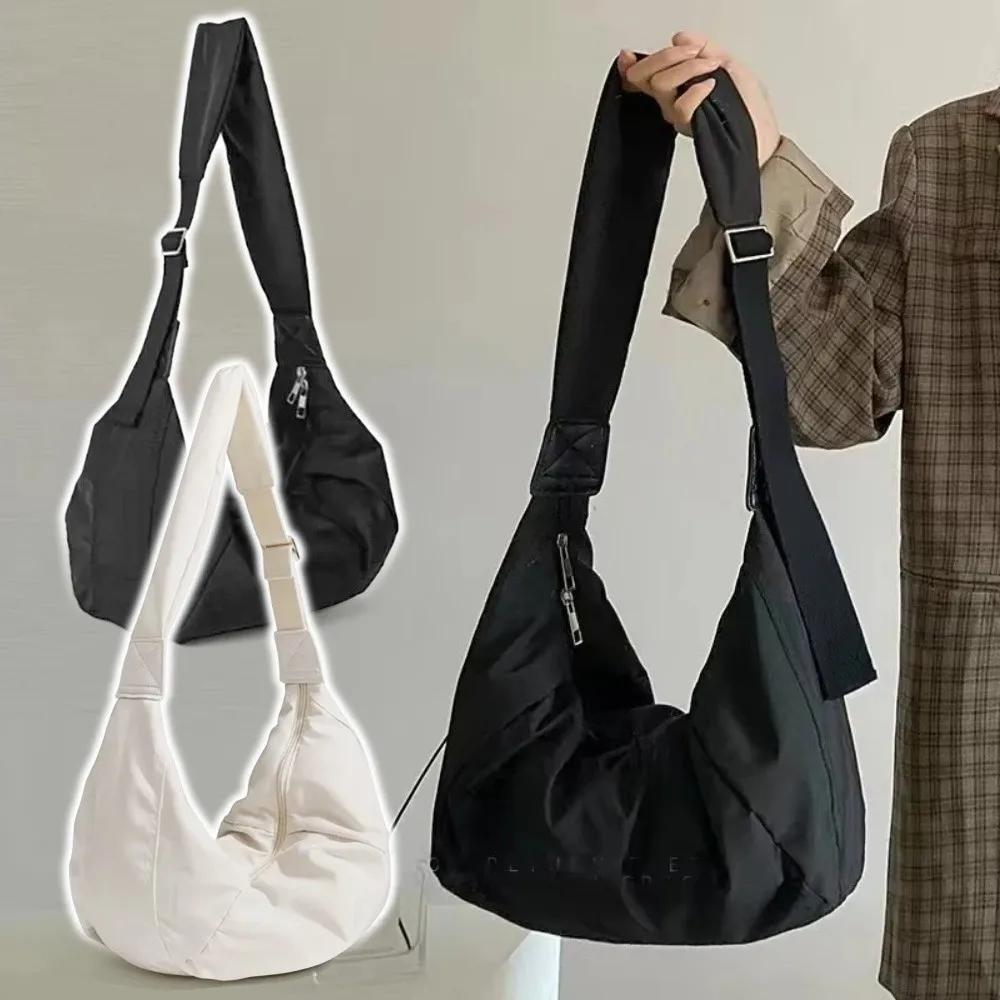 

Fashion Accessory​​ Nylon Shoulder Bag Large Capacity Casual Messenger Bag Solid Color Crossbody Bag Work Commute​​