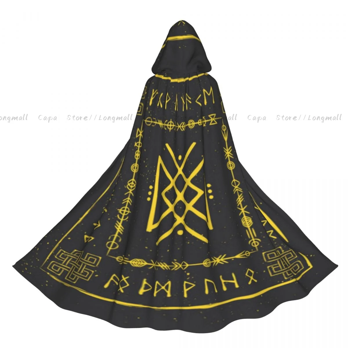 

Icelandic Frame Enemy Cloak Hooded Cosplay Costume Halloween Adult Long Party Cape