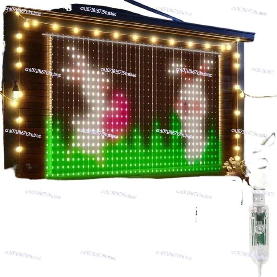 

DIY Smart RGB Curtain LED String Lights Text Garland Light USB Festoon Waterproof Fairy Lights for Bedroom Christmas Decor Lamp