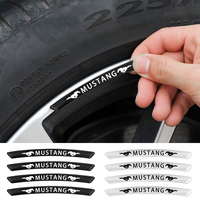 4Pcs Car Wheel Hub Rim Badge Stickers Decoration For Ford Fusion Mustang Explorer F150 F250 F350 EcoSport Edge S-MAX Ranger