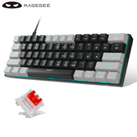 MageGee MK-Star61 60% Mechanical Gaming Keyboard 61Keys Sea Blue Backlit Small Compact Portable 60 Percent Gaming Keyboard Gamer