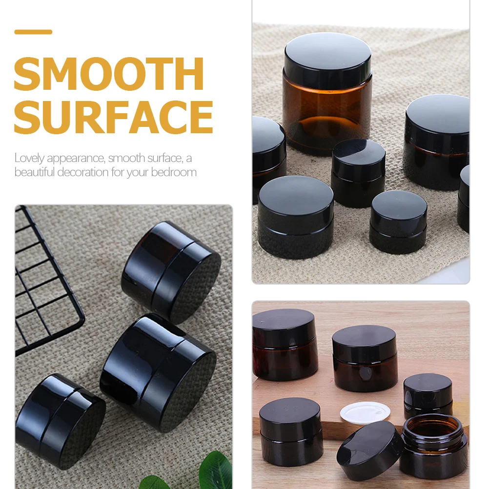 

20Pcs Empty Glass Cream Jars Portable Containers for Moisturizer Sunblock Body Butter Travel-Friendly Refillable Sample