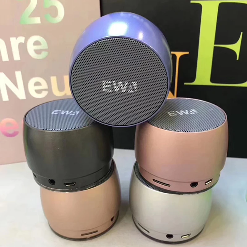 

EWA A118 Metal Mini Bluetooth Audio Outdoor Portable Wireless Card Plug In Bluetooth Speaker Portable Mobile Computer Speake