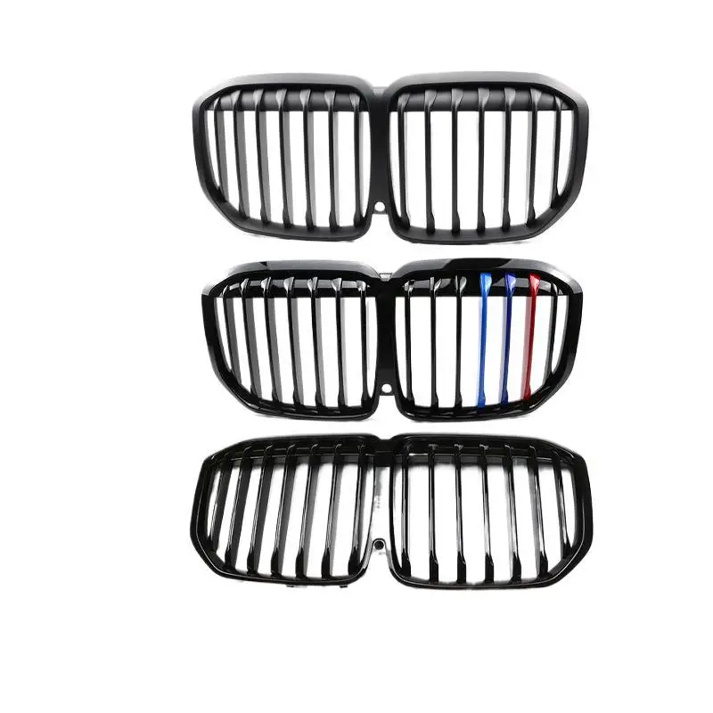 

Подходит для BMW X7 China G07, модифицированная однолинейная ярко-черная китайская сетка, трехцветная передняя решетка с углеродным узором, китайская сетка