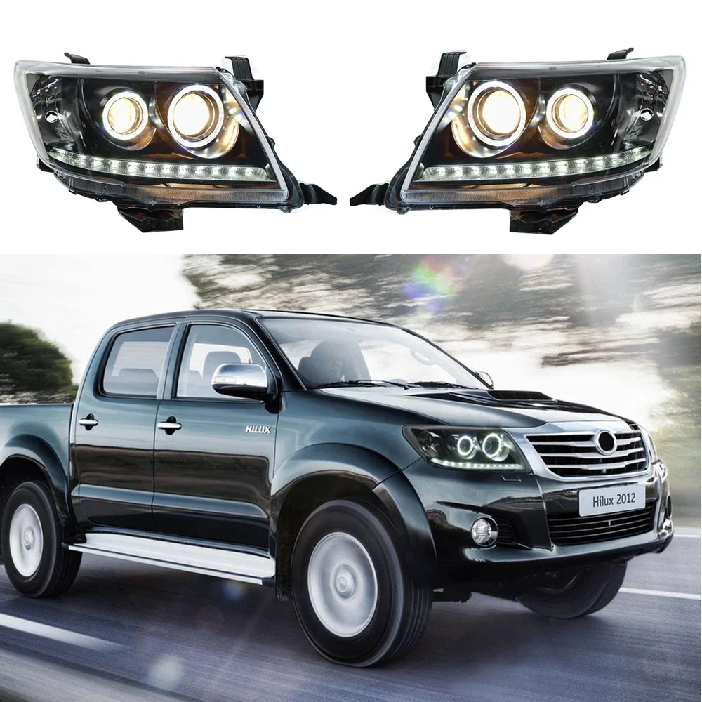 Archaic Led Car Front Lamp DRL With High Beam Low Beam Head Lamp For Toyota Hilux Vigo Revo Rocco 2012 2013 2014 Headlights