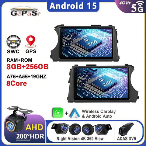 쌍용 카이런 액티언 2005-2013 RHD LHD 자동차 라디오 멀티미디어 플레이어 GPS 네비게이션 터치스크린 헤드 유닛 DVD 안드로이드 15