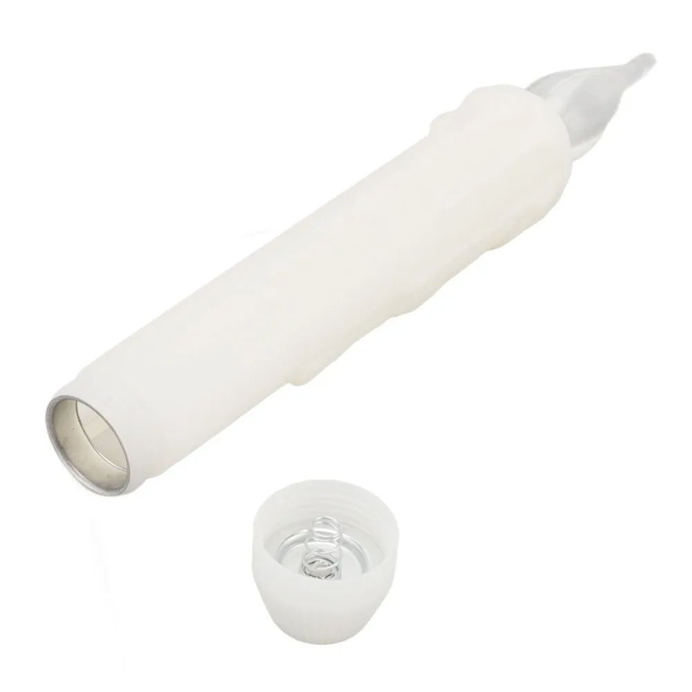 6 Pcs Battery Operated LED Taper Candles Smokeless Reusable Taper Candles Flickering Flame Warm Light Candle Lights Dining Room
