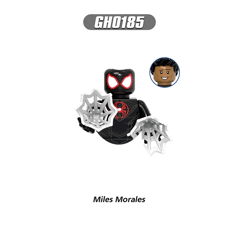Marvel Legends Spider-Man auf einem Motorrad, Bausteine, Miles, Bausteine, Mini-Actionfiguren, Bausteine, pädagogisches DIY-Spielzeug, Geschenke