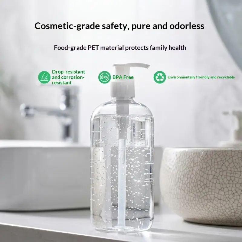 Empty Empty Transparent Shampoo Dispenser 300ml 500ml 1Pc Refillable Pump Bottle for Shower Gel Lotion Bathroom Travel - Aliexpress Deal